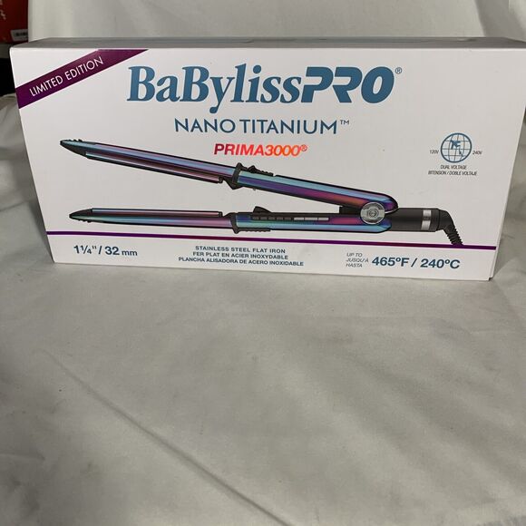 BaBylissPRO Nano Titanium Prima3000 1¼" Flat Iron Iridescent | BNTRB3000TUC - Picture 4 of 14